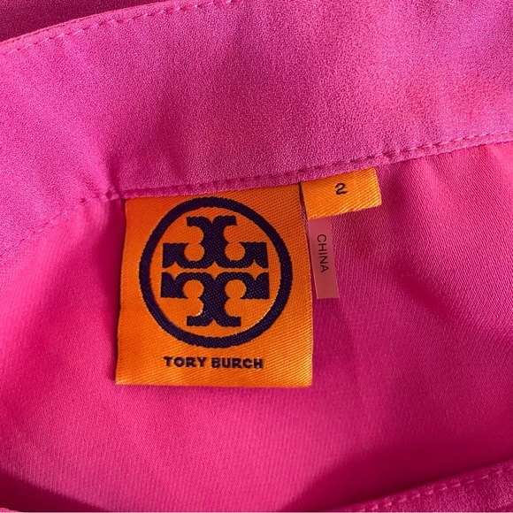Tory Burch Leith Silk Georgette Elegant Magenta Sleeveless Dress 20143 - Picture 6 of 10
